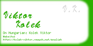 viktor kolek business card